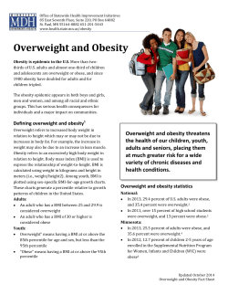 Overweight and Obesity - Minnesota Department of Health
