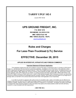 tariff upgf 102-d