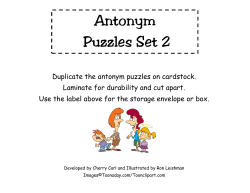Antonym Puzzles Set 2