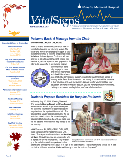 A Message from the Chair - Dixon School of Nursing