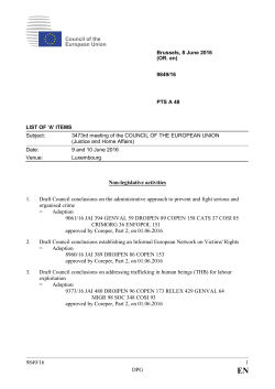 `A` items - Council of the European Union