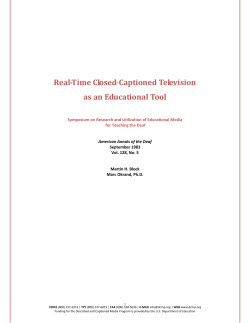 Real-Time Closed-Captioned Television