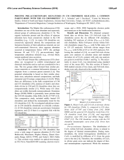 PRISTINE PRE-ACCRETIONARY SIGNATURES IN CM