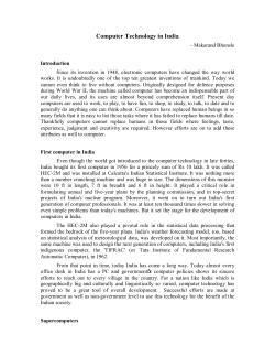 Computer Technology in India