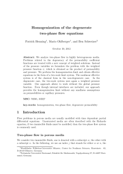 Homogenization of the degenerate two