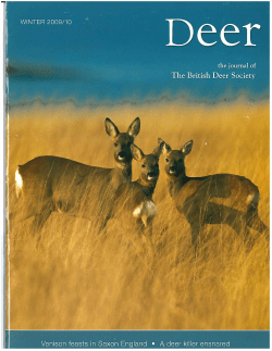 The British Deer Society Venison feasts in Saxon England &bull; A deer