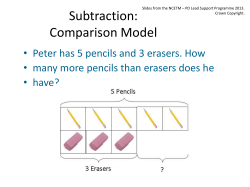 Subtraction: Comparison Model