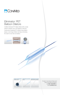 Eliminator&reg; PET Balloon Dilators