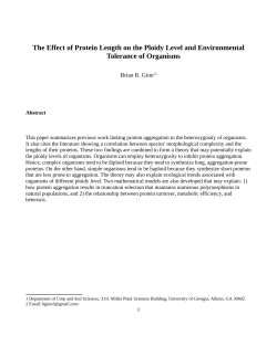 The Effect of Protein Length on the Ploidy Level