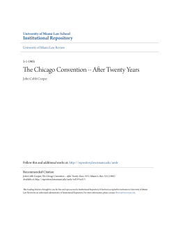 The Chicago Convention -- After Twenty Years