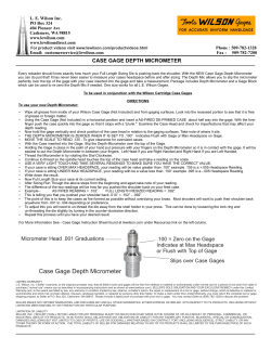 Case Gage Depth Micrometer