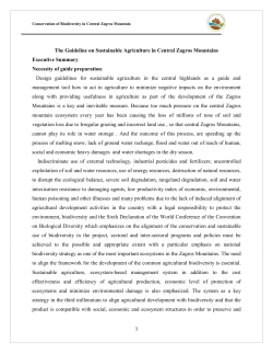The Guideline on Sustainable Agriculture in Central Zagros