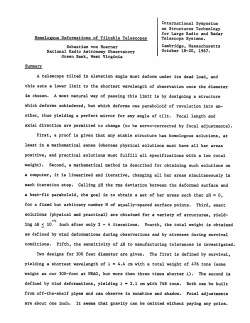 Homologous Deformations of Tiltable Telescopes