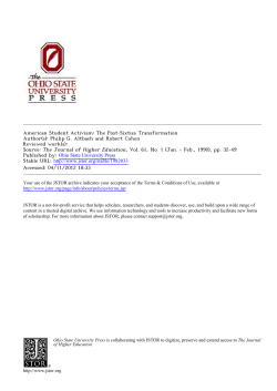 American Student Activism: The Post-Sixties Transformation