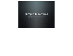 PSSA Physics Simple Machines