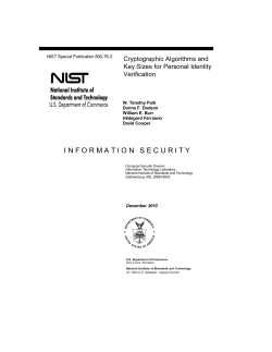 NIST SP 800-78-3, Cryptographic Algorithms and Key Sizes for