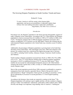 The Growing Hispanic Population in South Carolina