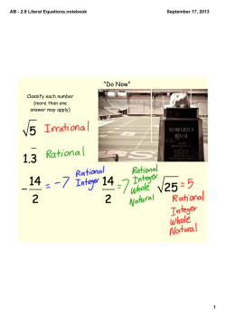 AB - 2.8 Literal Equations.notebook