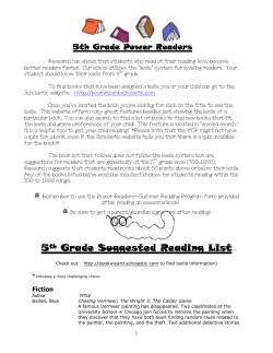 5th Grade Suggested Reading List Grade Suggested Reading List