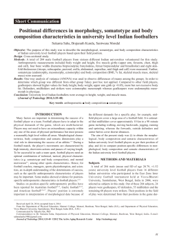 Positional differences in morphology, somatotype and body