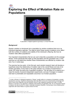 Exploring the Effect of Mutation Rate on Populations - Avida-ED