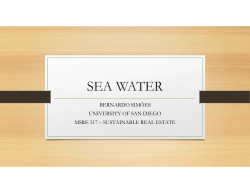 sea water - The Journal of Sustainable Real Estate
