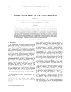 Stochastic Analysis of Southern and Pacific Ocean Sea Surface Winds