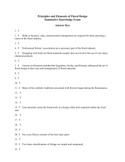 Floral Design Post Test Key