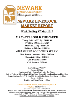 Market Report for Wednesday 3 May and Saturday 29 April