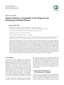 Optical Coherence Tomography in the Diagnosis and Monitoring of