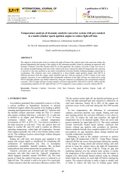 Temperature analysis of dynamic catalytic convertor system