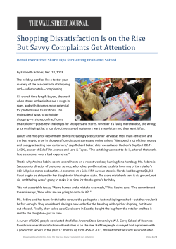 Shopping Dissatisfaction Is on the Rise But Savvy Complaints Get
