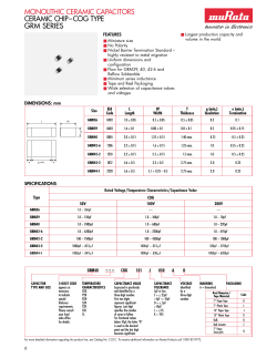 monolithic ceramic capacitors ceramic chip&ndash;cog type grm series
