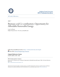 Biomass-coal Co-combustion - BYU ScholarsArchive