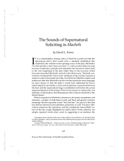 Supernatural Soliciting in Macbeth