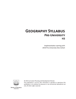 2016 Geography Syllabus