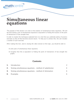 Simultaneous linear equations