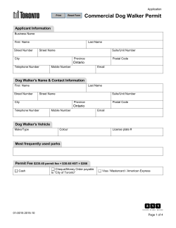 Application for Commercial Dog Walker Permit