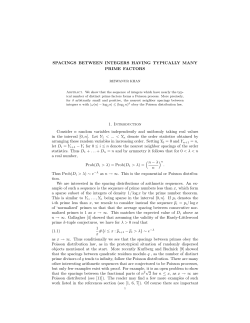 Spacings between integers having typically many prime factors