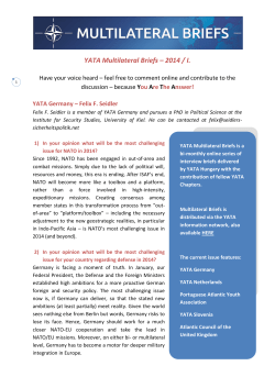 YATA Multilateral Briefs – 2014 / I.