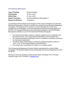 Esomeprazole Magnesium - US Pharmacopeial Convention