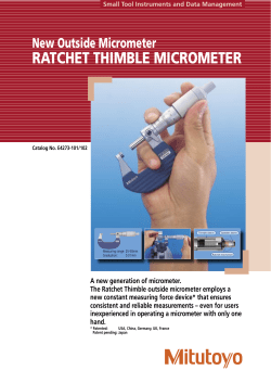 ratchet thimble micrometer