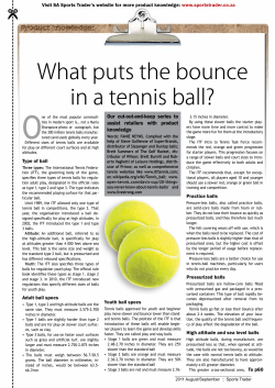 Product knowledge: What puts the bounce in a tennis ball?