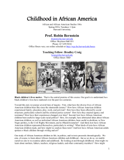 Childhood in African America