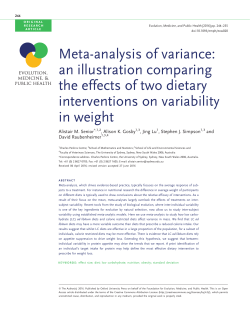 Meta-analysis of variance: an illustration comparing the effects of