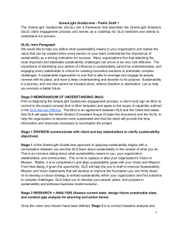 GreenLight GuideLines Public Draft 1 The GreenLight GuideLines