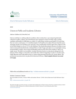 Unions in Public and Academic Libraries