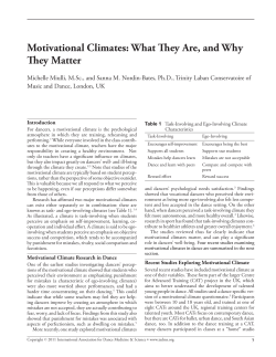 Motivational Climates