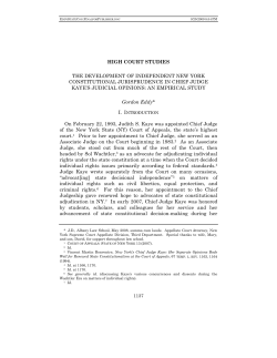 HIGH COURT STUDIES THE DEVELOPMENT OF INDEPENDENT