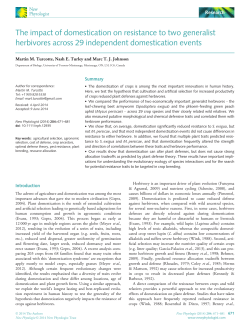 The impact of domestication on resistance to two generalist